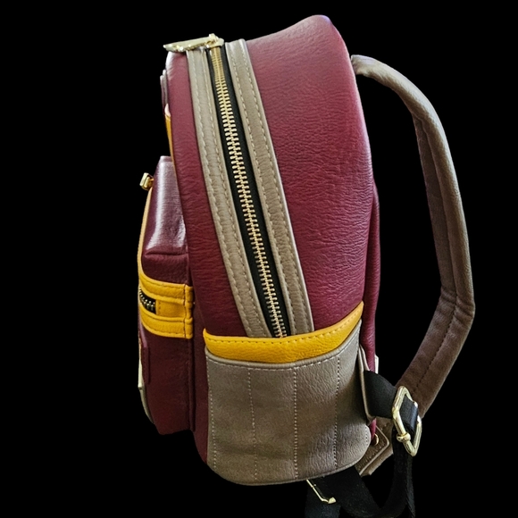 HARRY POTTER RON WEASLEY GRYFFINDOR LEATHER BACKPACK BY LOUNGEFLY - Picture 3 of 16